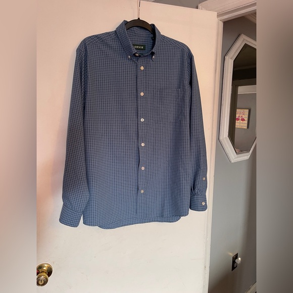 ORVIS Men's Blue Checkered Shirt‎ M - Picture 1 of 8